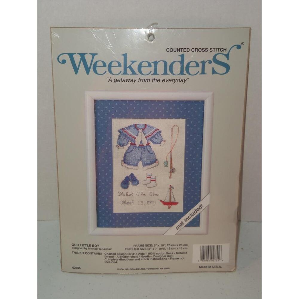 Weekenders Our Little Boy 02755 Counted Cross Stitch -0716T16
